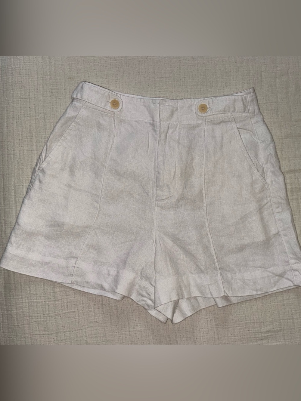 Madewell High-Waist Linen Shorts